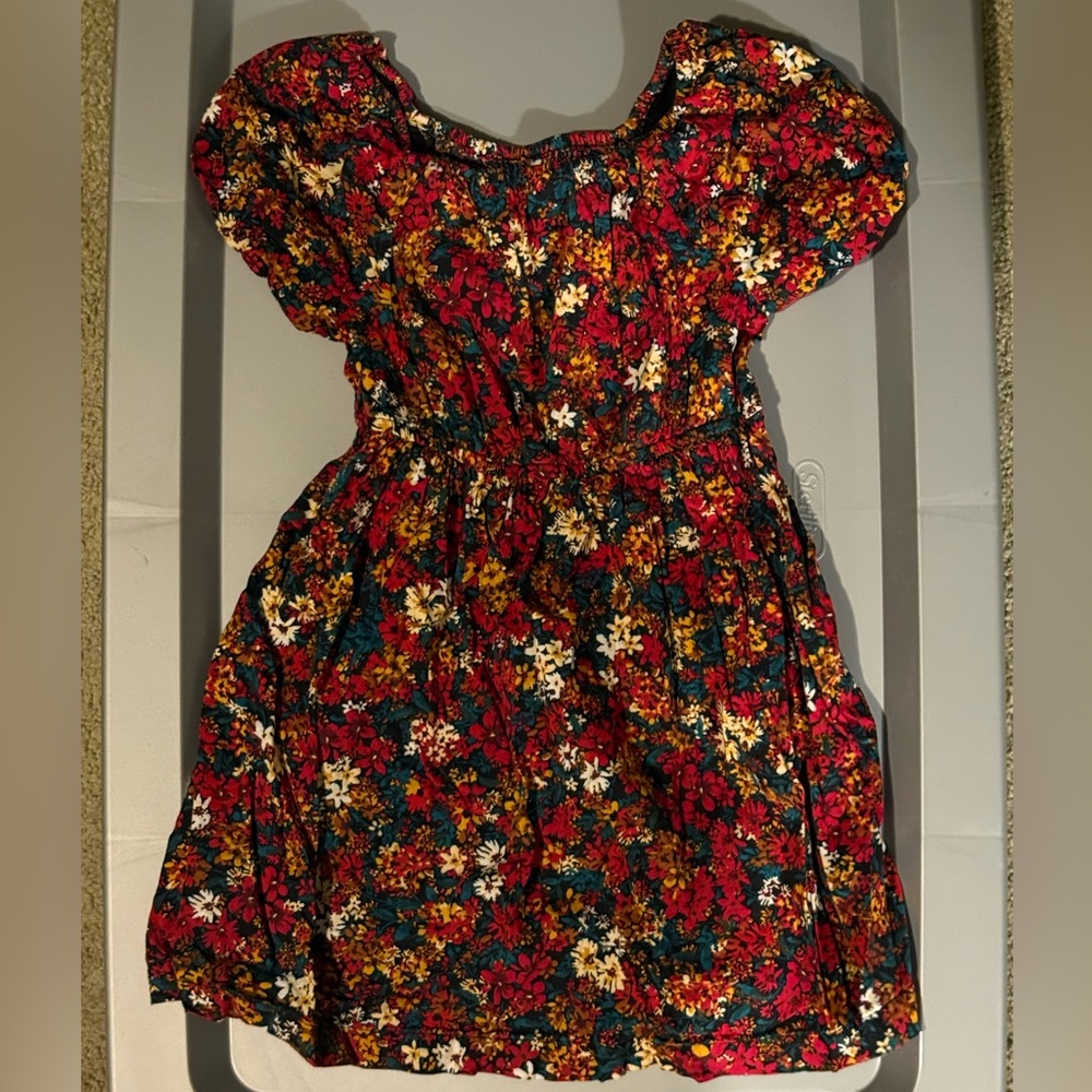 Floral Girls Dress - Autumn Hues